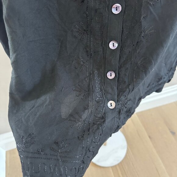 Parsley & Sage Black Button Front Lagenlook Tank Top – Size 1X - Picture 6 of 8